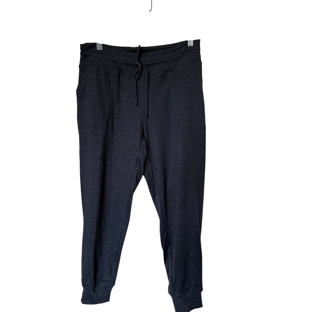 Lole Jogger Pants Women Medium Charcoal Gray Excellent Heathered Drawstring